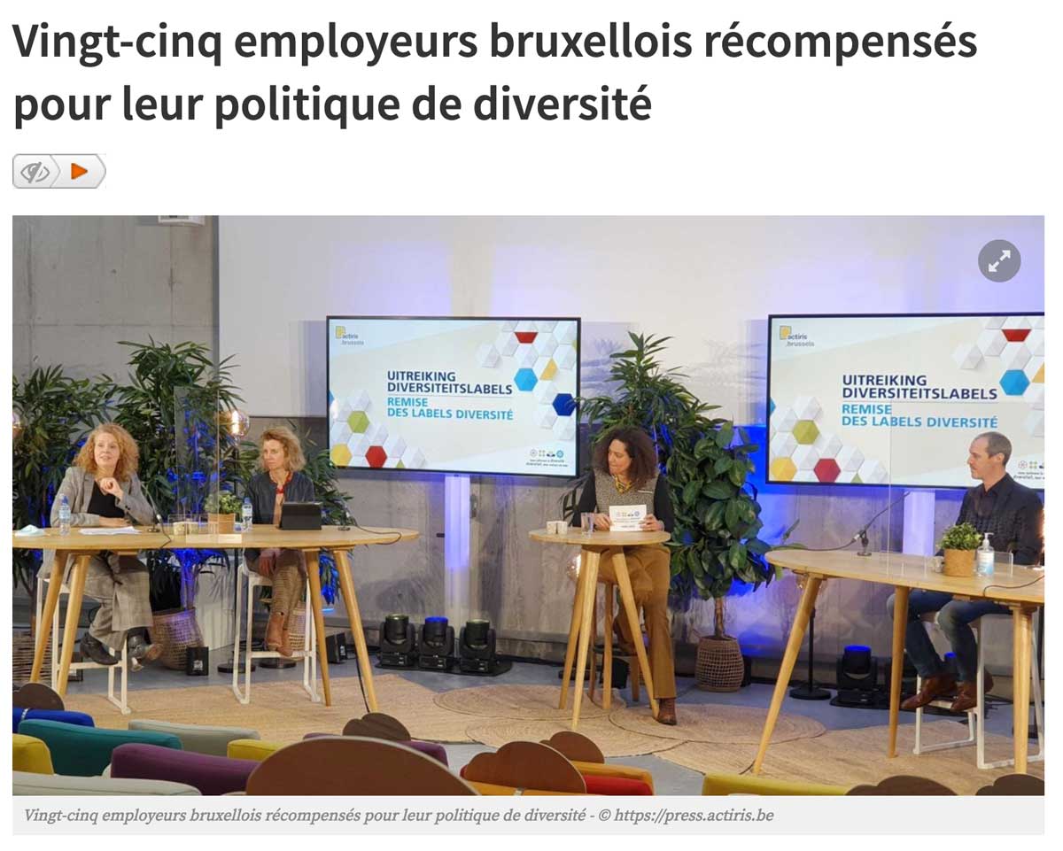 Vingt-cinq employeurs bruxellois récompensés pour leur politique de diversité
