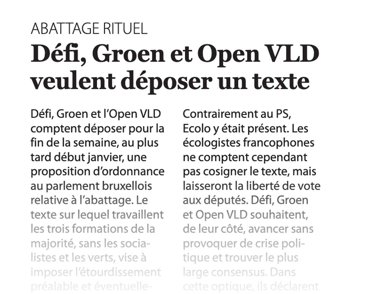 DéFI, Groen et Open VLD veulent déposer un texte