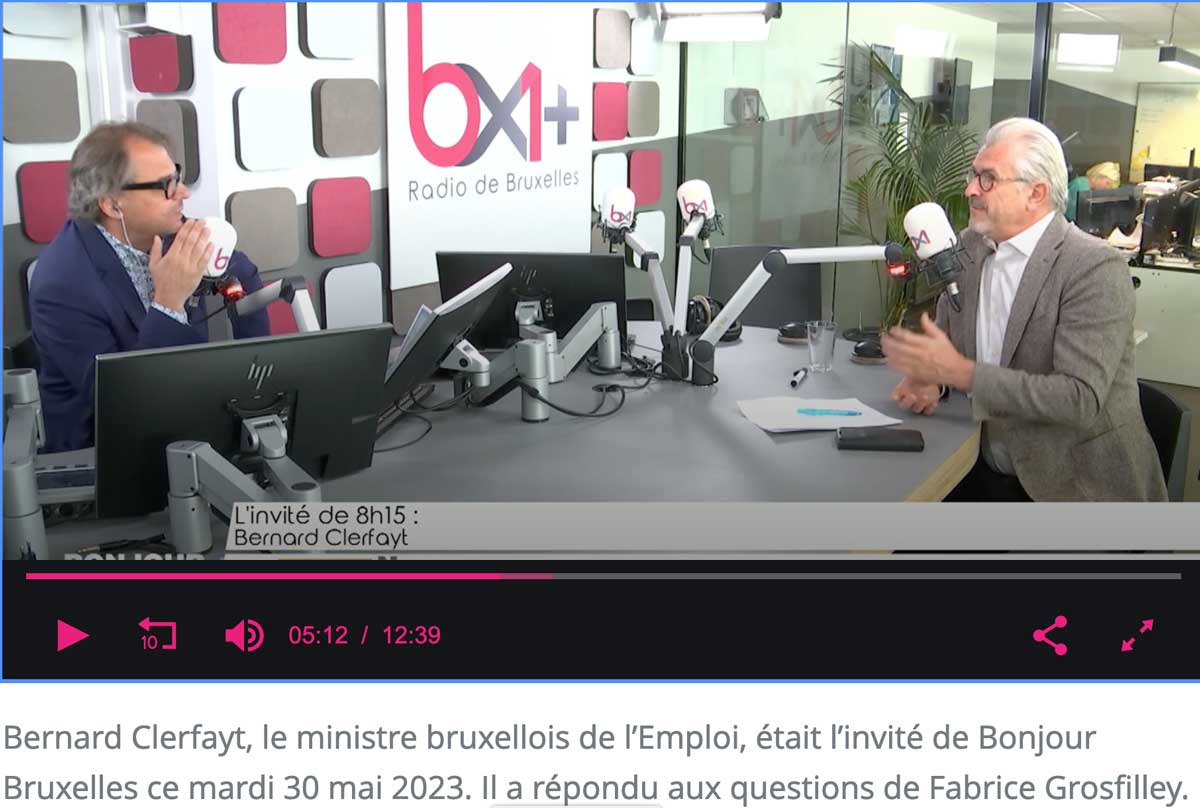 Interview de Bernard Clerfayt sur BX1, émission "Bonjour Bruxelles"