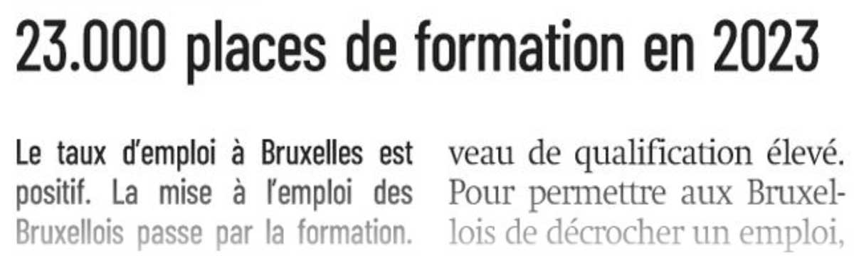Extrait de presse, La Capitale : "23000 places en 2023".