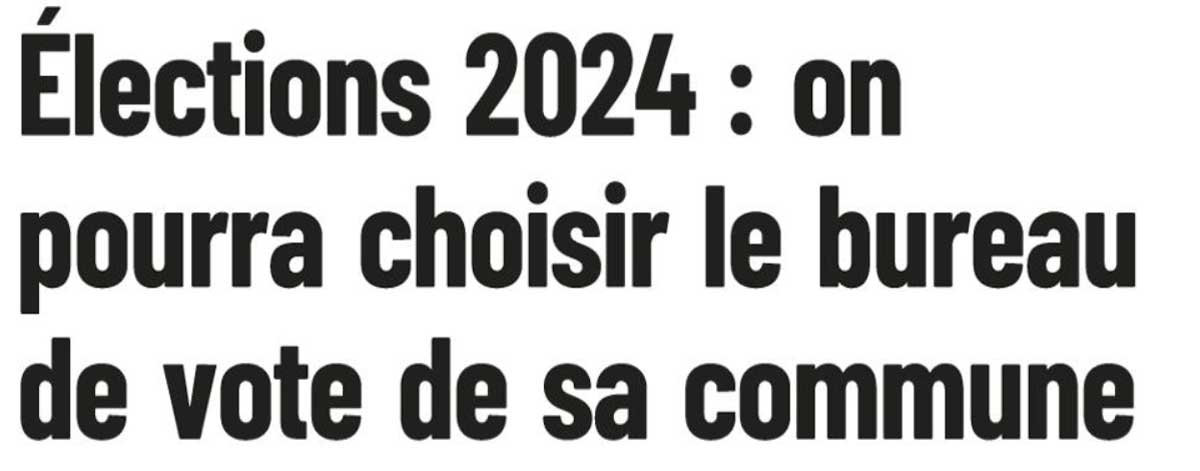 Extrait de presse, La Capitale : "Bruxelles - Élections 2024 : on pourra choisir le bureau de vote de sa commune".