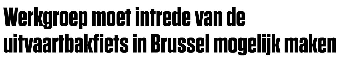 Pers, Bruzz : "Werkgroep moet intrede van de uitvaartbakfiets in Brussel mogelijk maken".