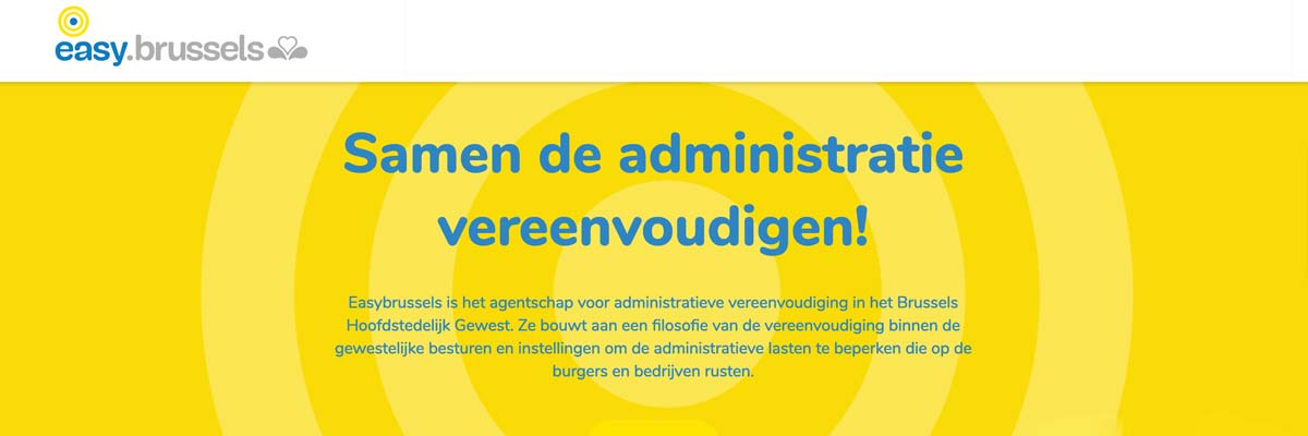 Easybrussels – toegang tot de website van het Brusselse agentschap voor administratieve vereenvoudiging.